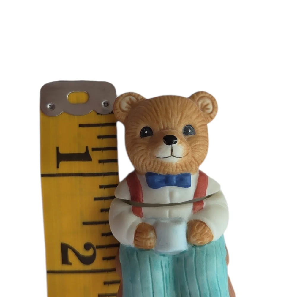 Vintage Bear Essentials Tea Set Figurines 4 Pc Ceramic H&G‎ Sri Lanka
